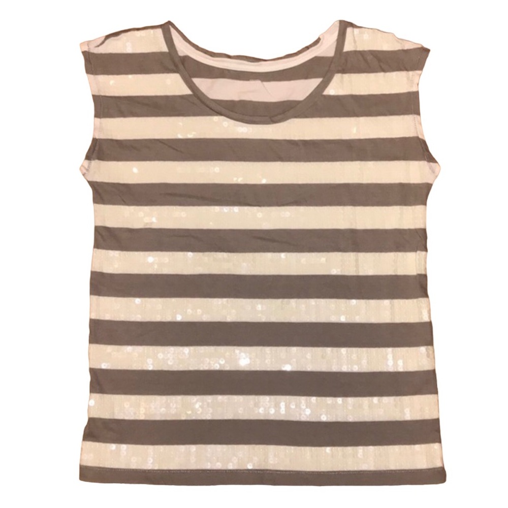 LOFT Sequin Stripe Top